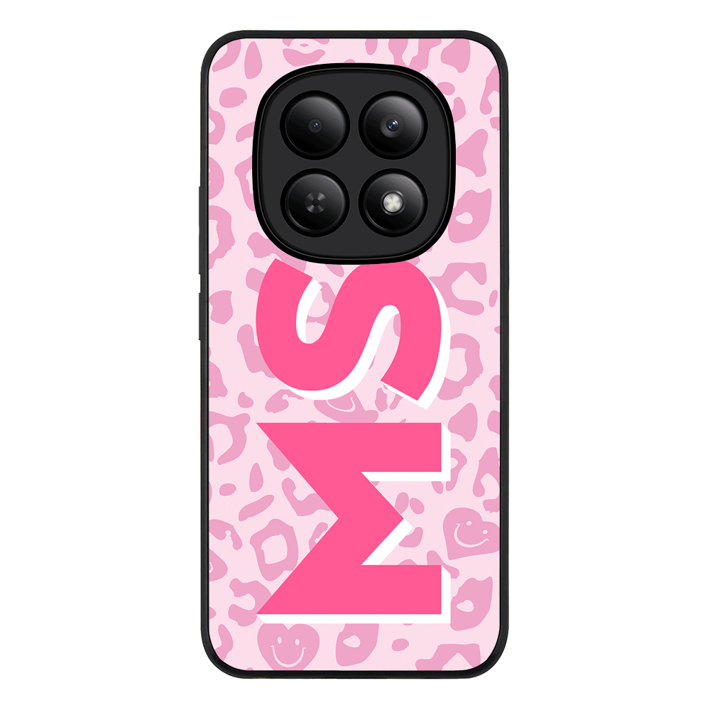 Redmi Note 15 4G / Rugged Black Custom Monogram Initial 3D Shadow Text Seamless Pattern, Phone Case - Redmi - Stylizedd.com