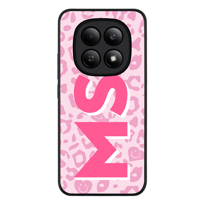 Redmi Note 15 4G / Rugged Black Custom Monogram Initial 3D Shadow Text Seamless Pattern, Phone Case - Redmi - Stylizedd.com