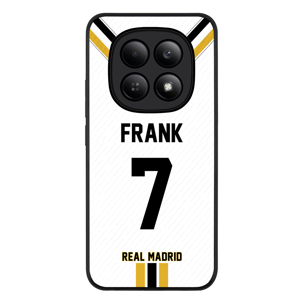 Redmi Note 15 4G / Rugged Black Personalized Football Clubs Jersey Phone Case Custom Name & Number - Redmi- Stylizedd.com
