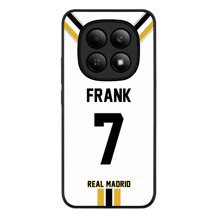 Redmi Note 15 4G / Rugged Black Personalized Football Clubs Jersey Phone Case Custom Name & Number - Redmi- Stylizedd.com