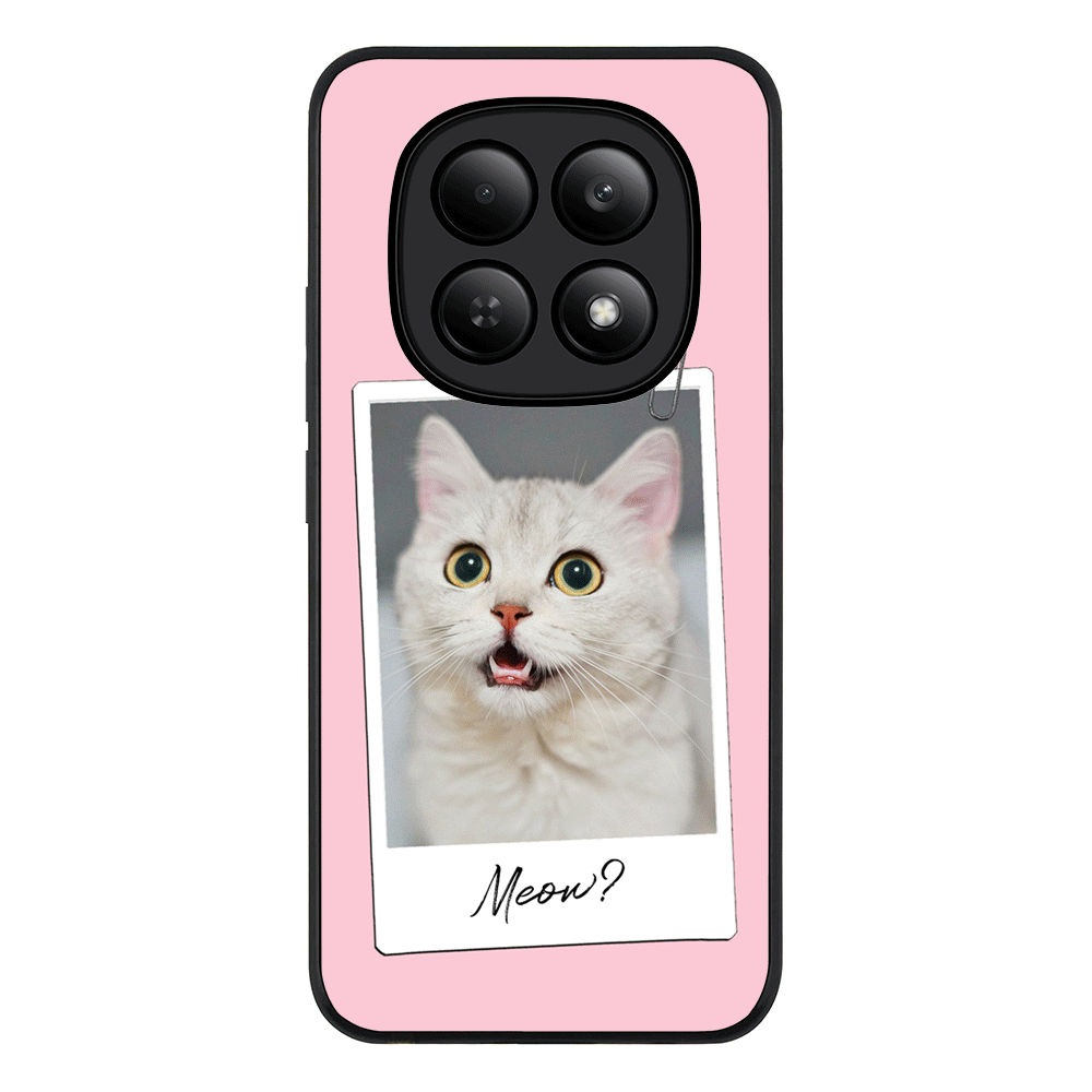 Redmi Note 15 4G / Rugged Black Polaroid Photo Pet Cat, Phone Case - Redmi - Stylizedd.com