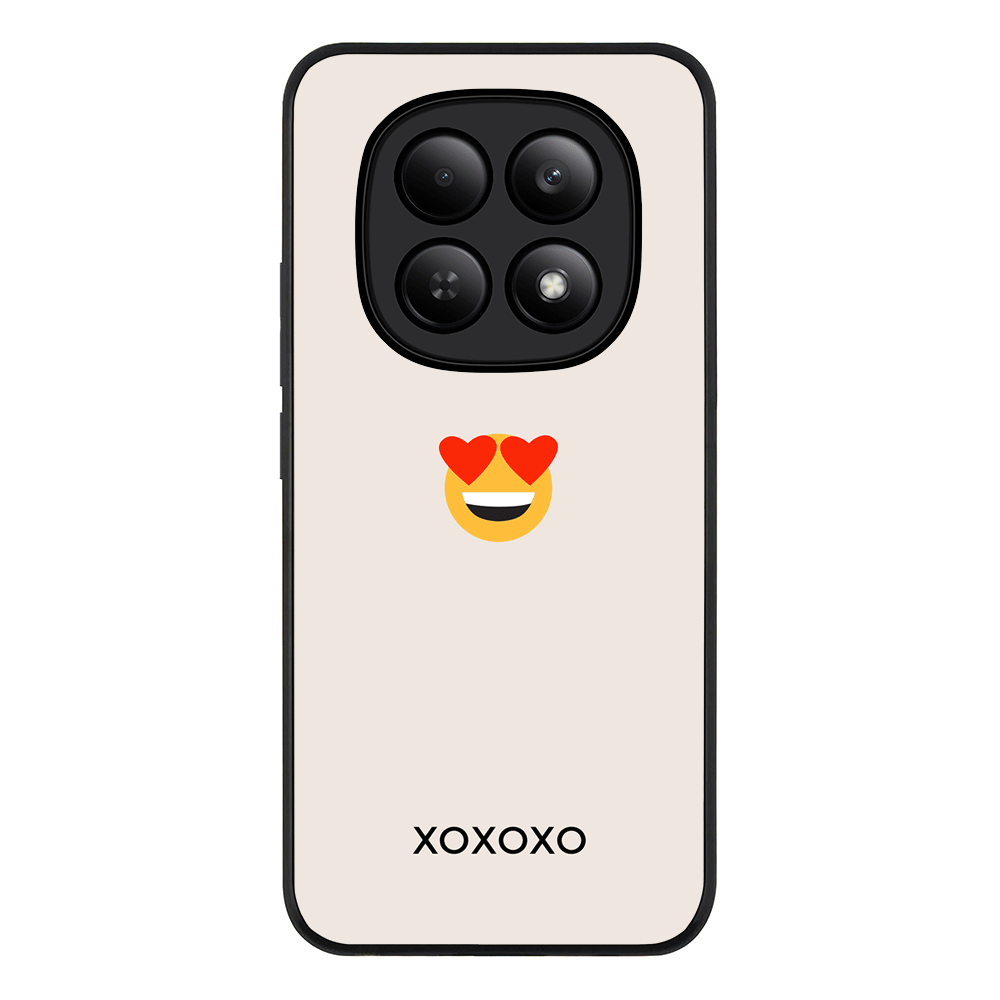Redmi Note 15 4G / Rugged Black Custom Text Emojis Emoticons, Phone Case - Redmi - Redmi - Stylizedd.com