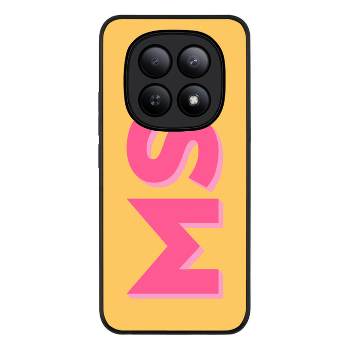 Personalized Monogram Initial 3D Shadow Text Phone Case - Poco