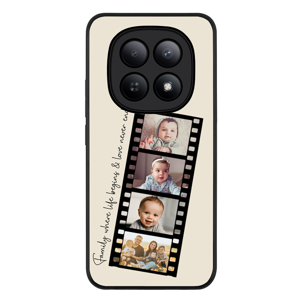 Redmi Note 15 5G / Rugged Black Custom Film Strips Personalised Movie Strip, Phone Case - Redmi - Stylizedd.com