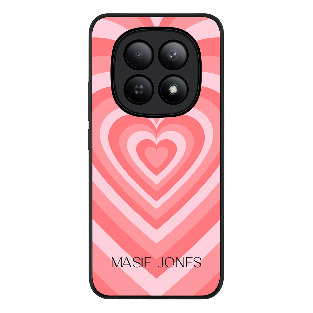Personalized Name Retro Hearts, Phone Case - Poco