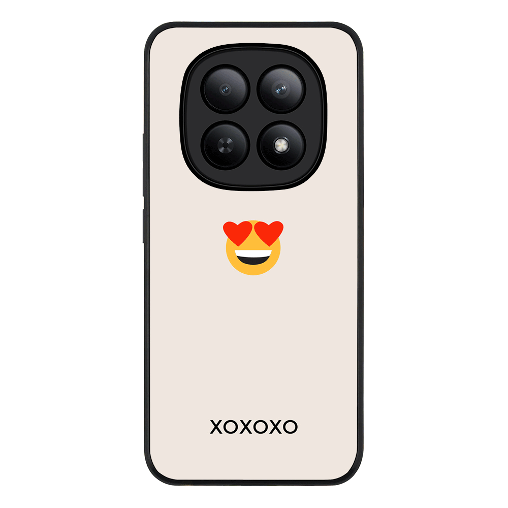 Redmi Note 15 5G / Rugged Black Custom Text Emojis Emoticons, Phone Case - Redmi - Redmi - Stylizedd.com