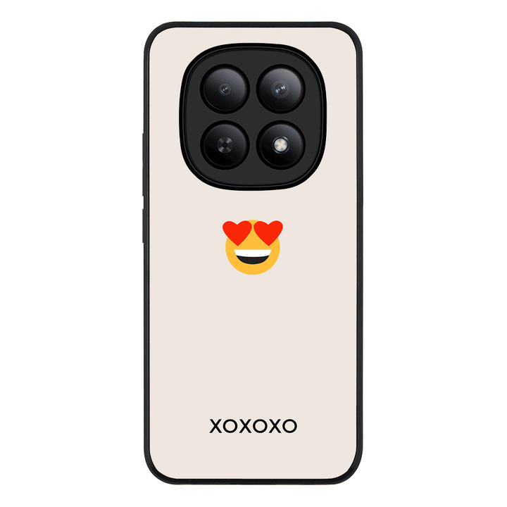 Redmi Note 15 5G / Rugged Black Custom Text Emojis Emoticons, Phone Case - Redmi - Redmi - Stylizedd.com