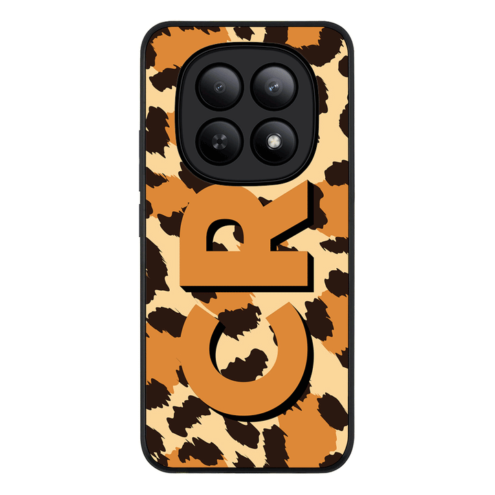 Redmi Note 15 5G / Rugged Black Custom Monogram 3D Shadow Text Animal Skin Pattern, Phone Case - Redmi - Stylizedd.com