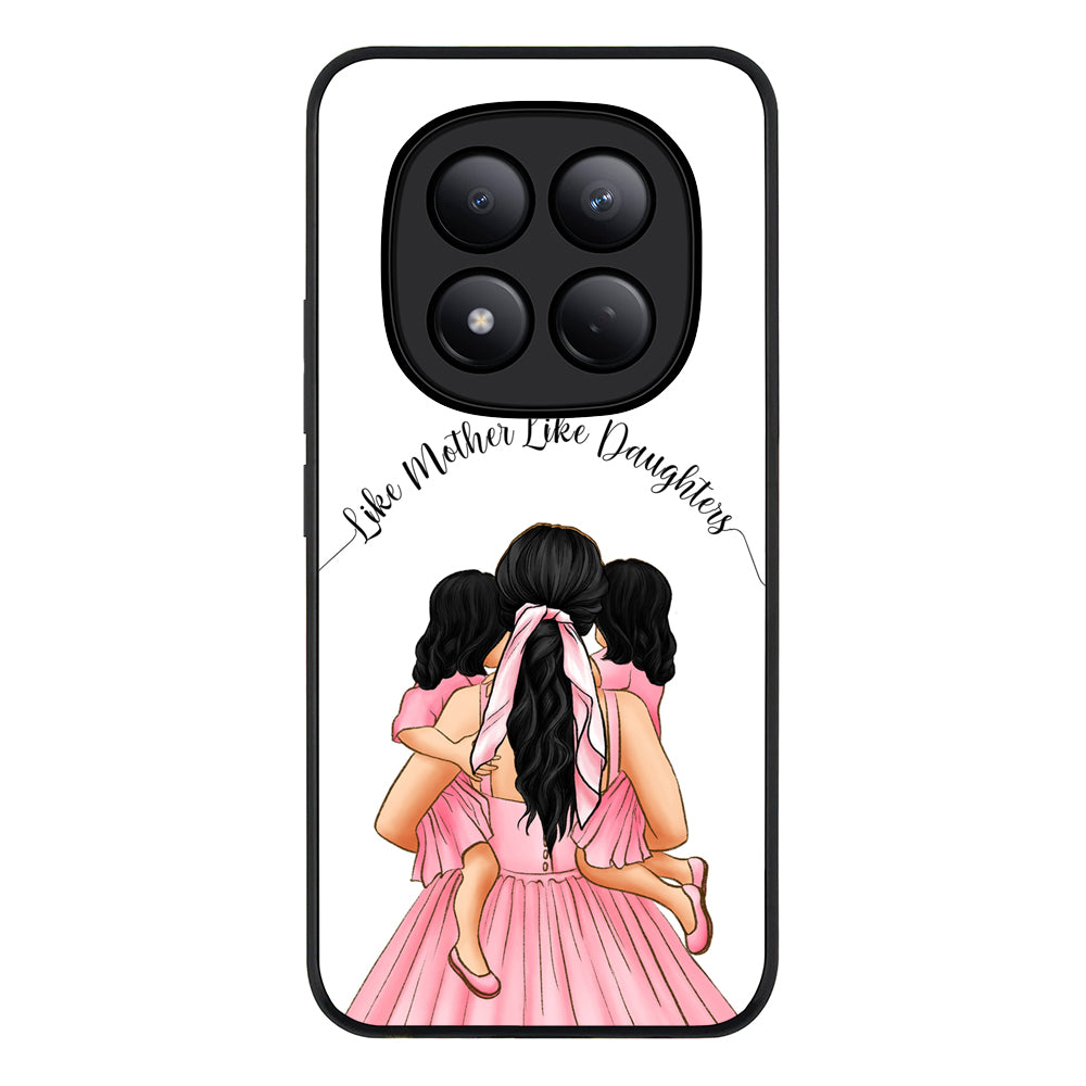 Redmi Note 15 Pro 4G / Rugged Black Mother 2 daughters Custom Clipart, Text Phone Case - Redmi - Stylizedd.com