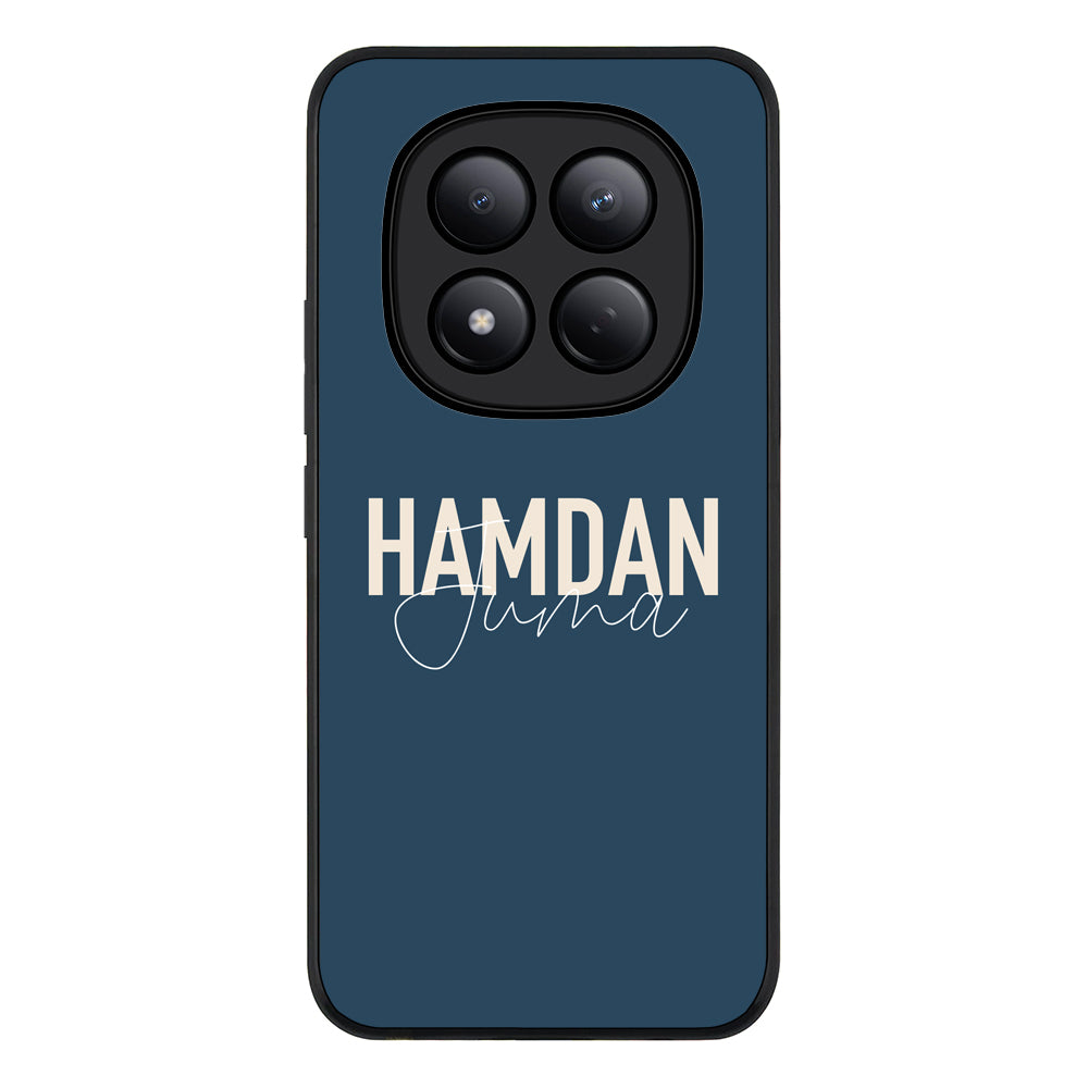 Redmi Note 15 Pro 4G / Rugged Black Personalized Name Horizontal, Phone Case - Redmi - Stylizedd.com