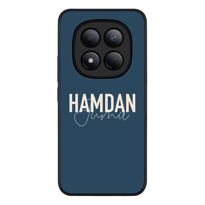 Redmi Note 15 Pro 4G / Rugged Black Personalized Name Horizontal, Phone Case - Redmi - Stylizedd.com