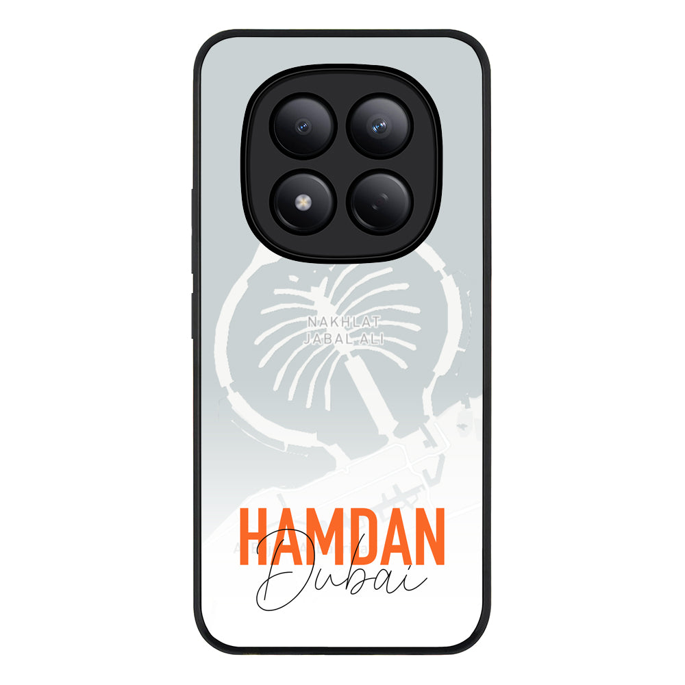 Redmi Note 15 Pro 4G / Rugged Black Personalized Location Map & Name, Phone Case - Redmi - Stylizedd.com