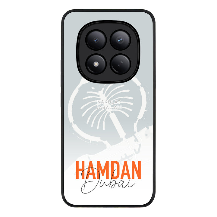 Redmi Note 15 Pro 4G / Rugged Black Personalized Location Map & Name, Phone Case - Redmi - Stylizedd.com