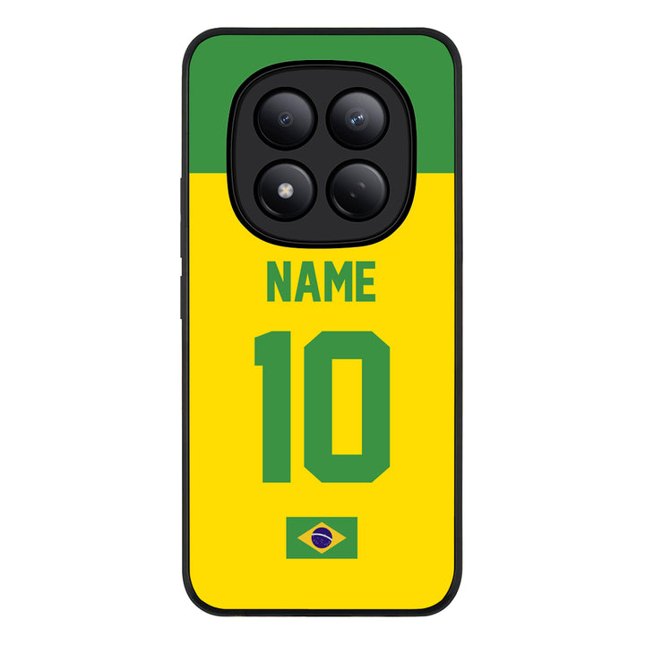 Redmi Note 15 Pro 4G / Rugged Black Personalized Football Jersey Phone Case Custom Name & Number - Redmi - Stylizedd.com