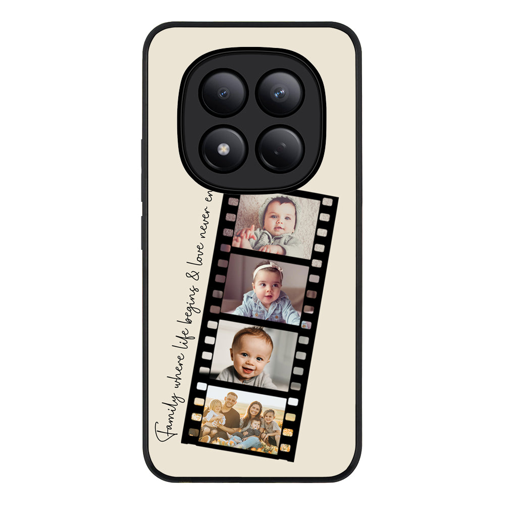 Redmi Note 15 Pro 4G / Rugged Black Custom Film Strips Personalised Movie Strip, Phone Case - Redmi - Stylizedd.com