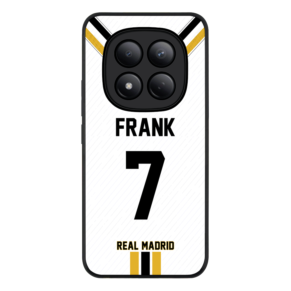 Redmi Note 15 Pro 4G / Rugged Black Personalized Football Clubs Jersey Phone Case Custom Name & Number - Redmi- Stylizedd.com