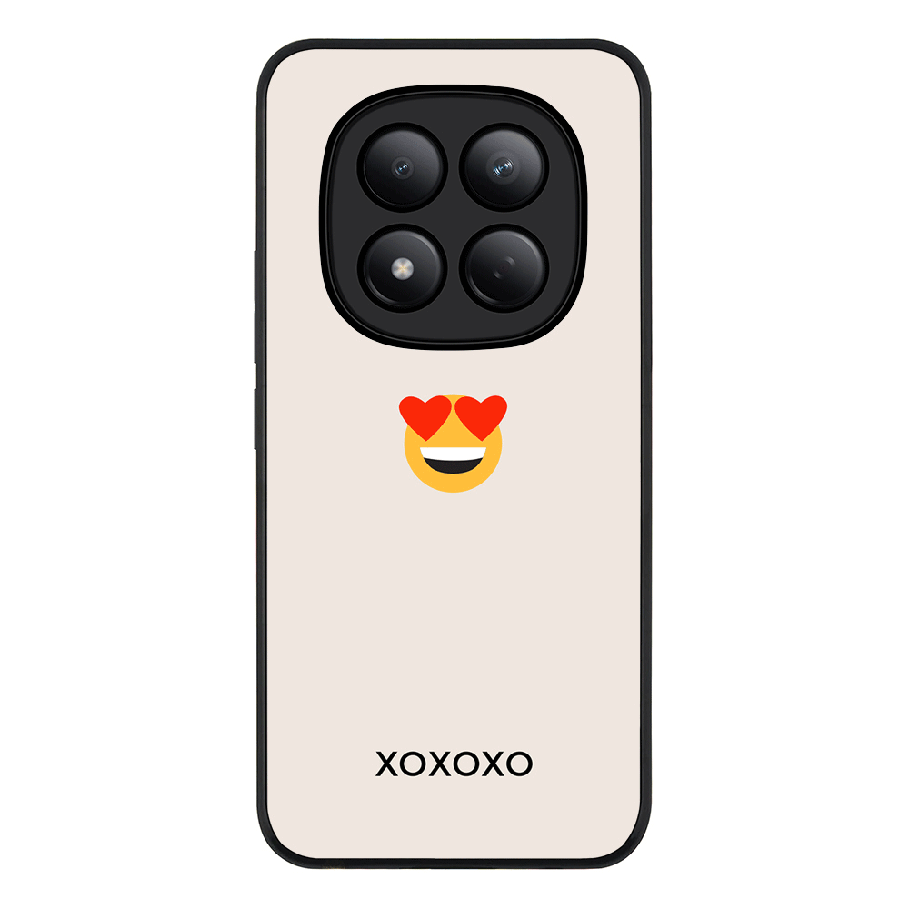 Redmi Note 15 Pro 4G / Rugged Black Custom Text Emojis Emoticons, Phone Case - Redmi - Redmi - Stylizedd.com