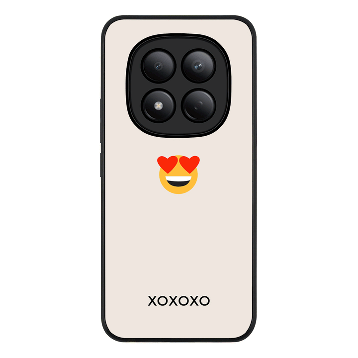 Redmi Note 15 Pro 4G / Rugged Black Custom Text Emojis Emoticons, Phone Case - Redmi - Redmi - Stylizedd.com