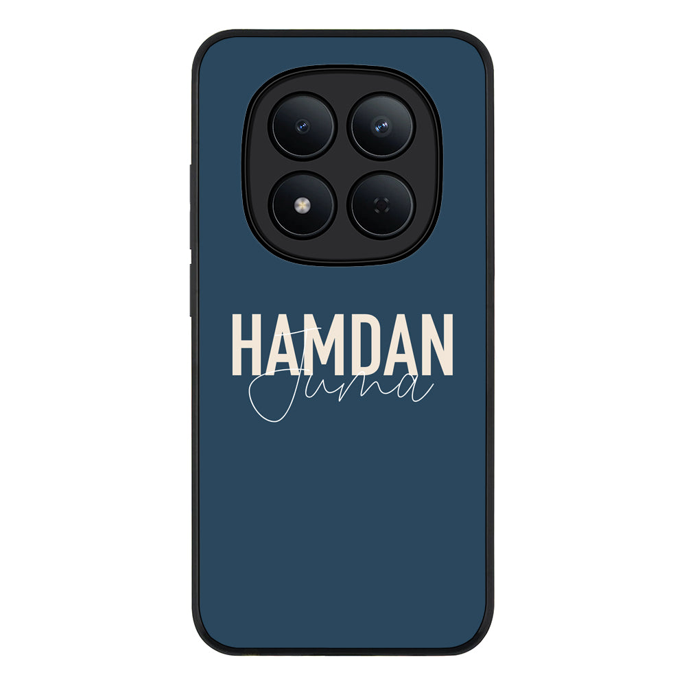 Redmi Note 15 Pro 5G / Rugged Black Personalized Name Horizontal, Phone Case - Redmi - Stylizedd.com