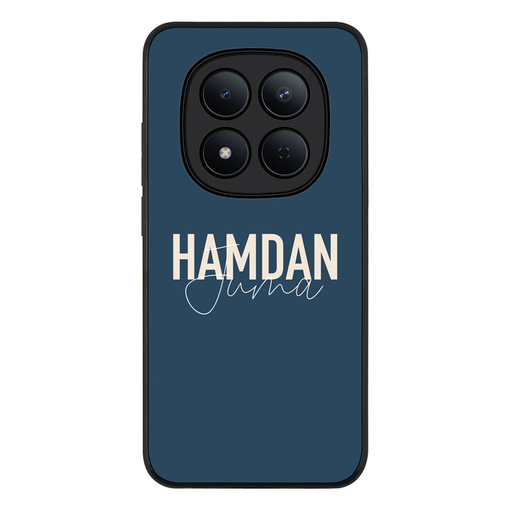 Redmi Note 15 Pro 5G / Rugged Black Personalized Name Horizontal, Phone Case - Redmi - Stylizedd.com