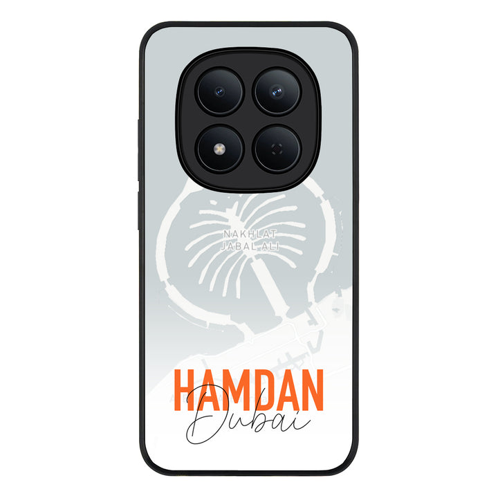 Redmi Note 15 Pro 5G / Rugged Black Personalized Location Map & Name, Phone Case - Redmi - Stylizedd.com