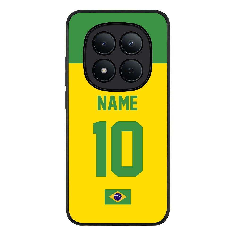 Redmi Note 15 Pro 5G / Rugged Black Personalized Football Jersey Phone Case Custom Name & Number - Redmi - Stylizedd.com