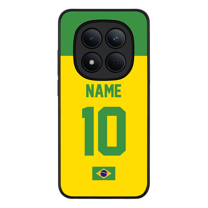 Redmi Note 15 Pro 5G / Rugged Black Personalized Football Jersey Phone Case Custom Name & Number - Redmi - Stylizedd.com