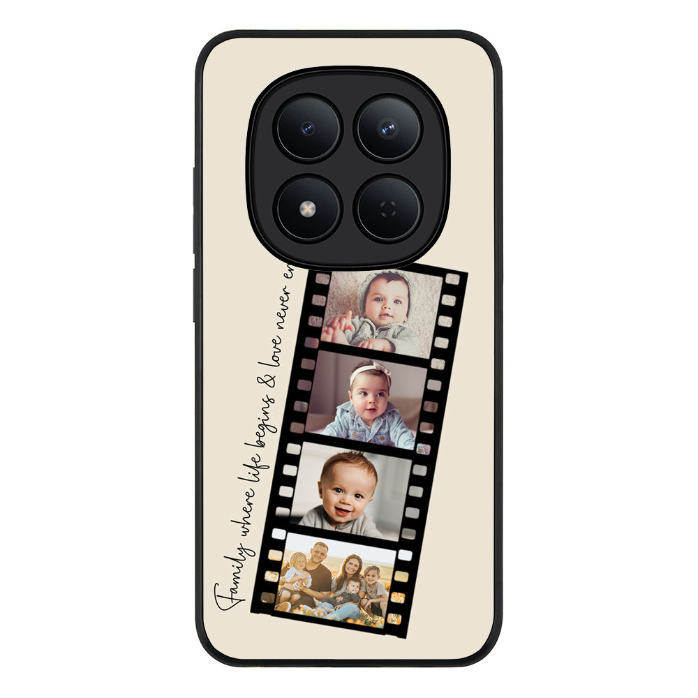 Redmi Note 15 Pro 5G / Rugged Black Custom Film Strips Personalised Movie Strip, Phone Case - Redmi - Stylizedd.com
