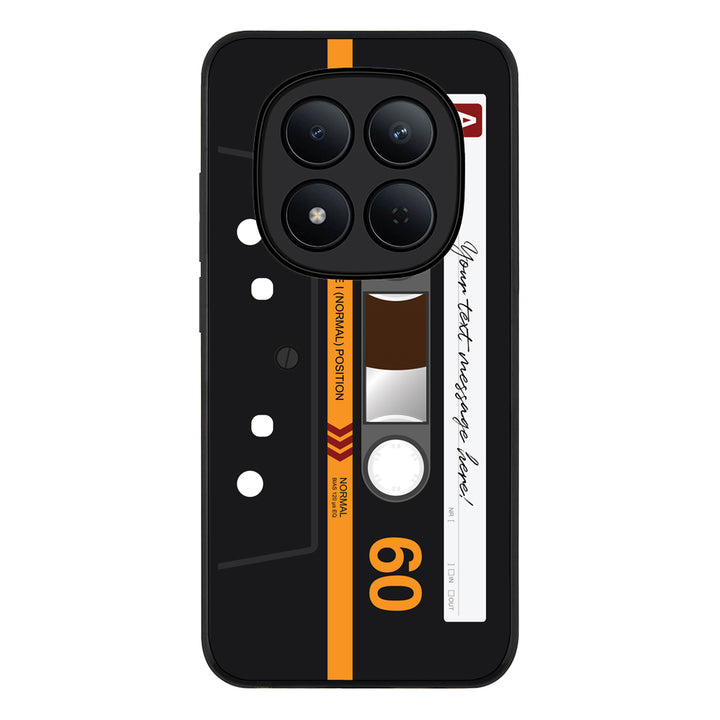 Redmi Note 15 Pro 5G / Rugged Black Custom Retro Cassette Tape Phone Case - Redmi - Stylizedd.com