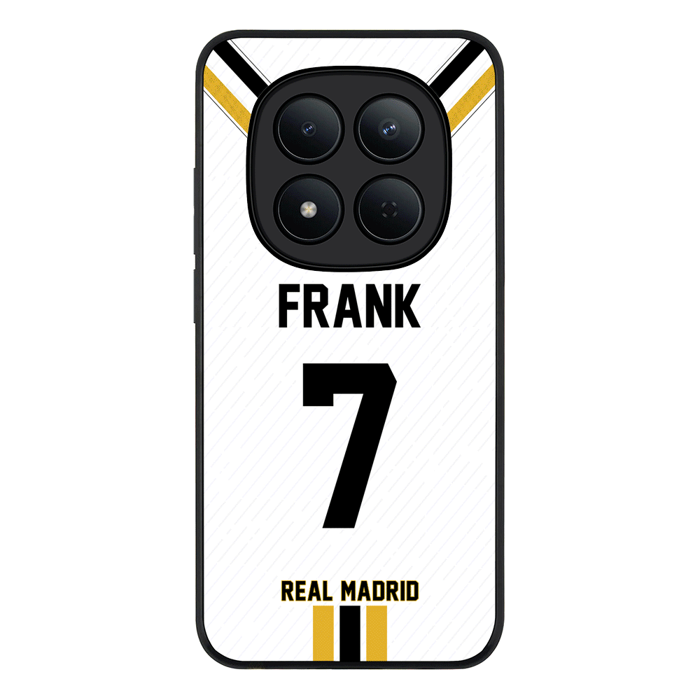 Redmi Note 15 Pro 5G / Rugged Black Personalized Football Clubs Jersey Phone Case Custom Name & Number - Redmi- Stylizedd.com