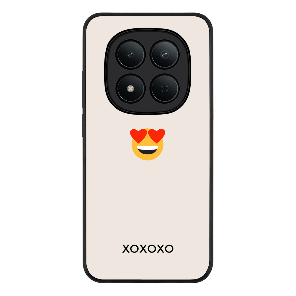 Redmi Note 15 Pro 5G / Rugged Black Custom Text Emojis Emoticons, Phone Case - Redmi - Redmi - Stylizedd.com