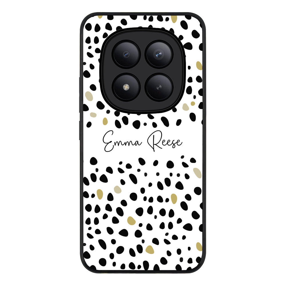 Redmi Note 15 Pro Plus / Rugged Black Pebble Multi Color Custom Text, My Name Phone Case - Redmi - Stylizedd.com