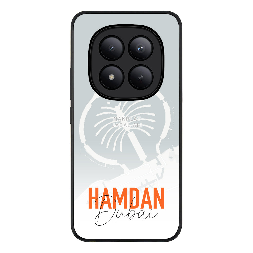 Redmi Note 15 Pro Plus / Rugged Black Personalized Location Map & Name, Phone Case - Redmi - Stylizedd.com