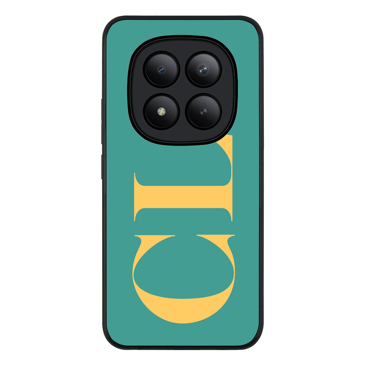 Redmi Note 15 Pro Plus / Rugged Black Personalized Monogram Large Initial 3D Shadow Text, Phone Case - Redmi - Stylizedd.com