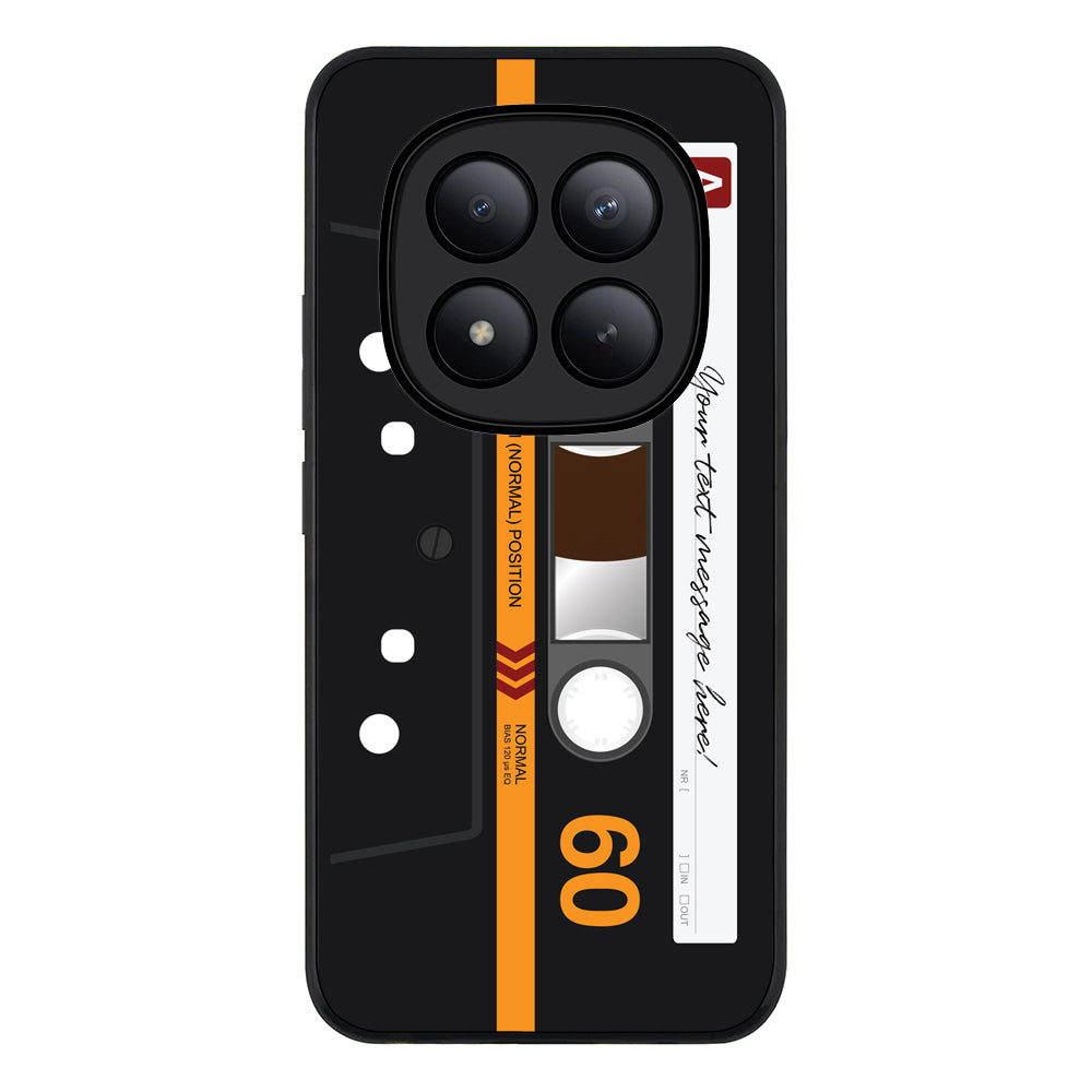 Redmi Note 15 Pro Plus / Rugged Black Custom Retro Cassette Tape Phone Case - Redmi - Stylizedd.com