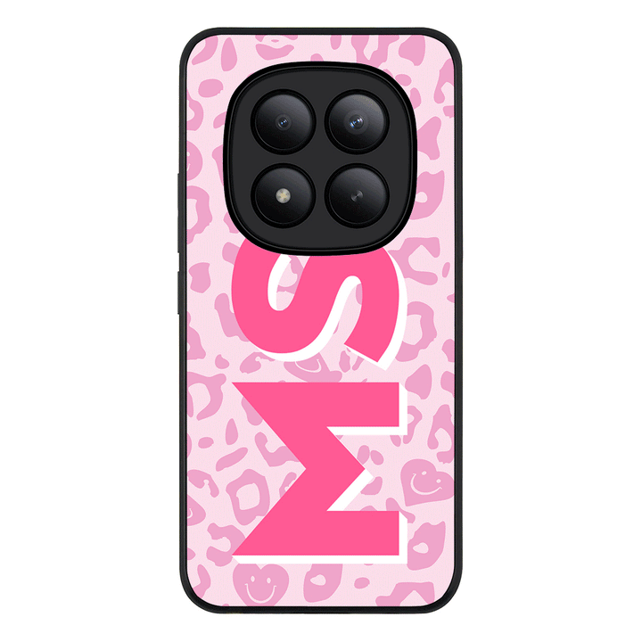 Redmi Note 15 Pro Plus / Rugged Black Custom Monogram Initial 3D Shadow Text Seamless Pattern, Phone Case - Redmi - Stylizedd.com