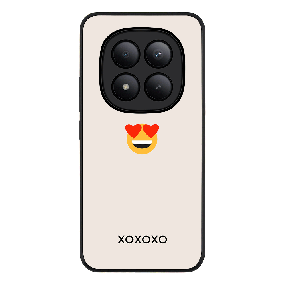 Redmi Note 15 Pro Plus / Rugged Black Custom Text Emojis Emoticons, Phone Case - Redmi - Redmi - Stylizedd.com