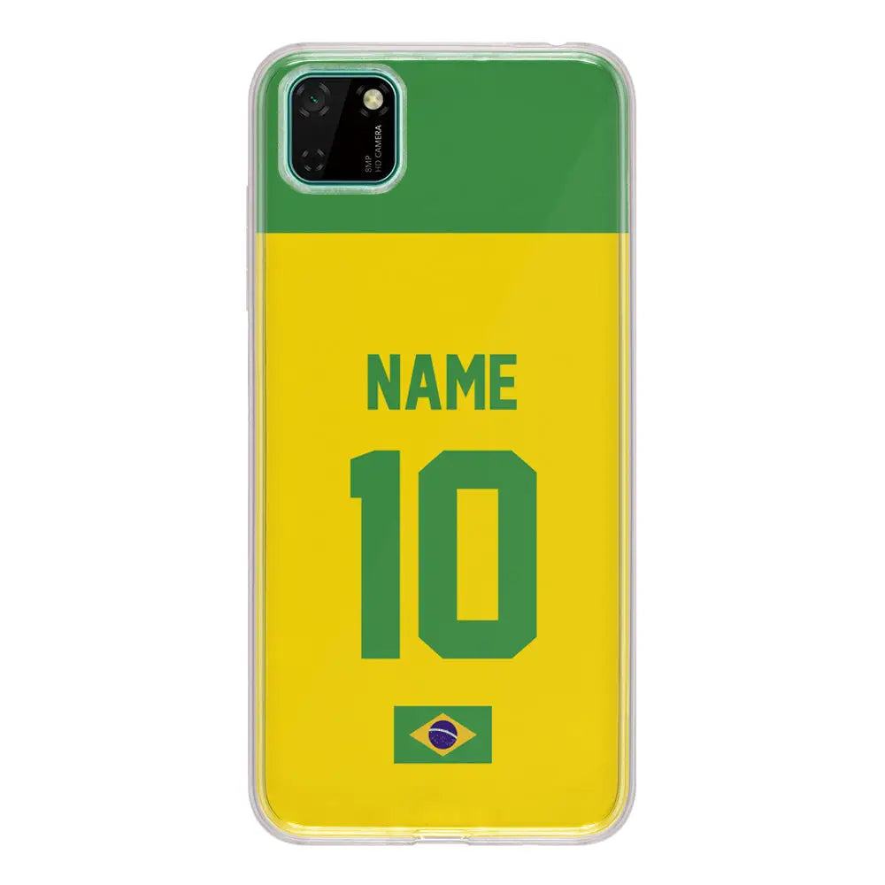 Huawei Y5p / Clear Classic Personalized Football Jersey Phone Case Custom Name & Number - Huawei - Stylizedd.com