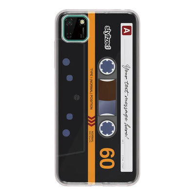 Huawei Y5p / Clear Classic Phone Case Custom Retro Cassette Tape Phone Case - Huawei - Stylizedd