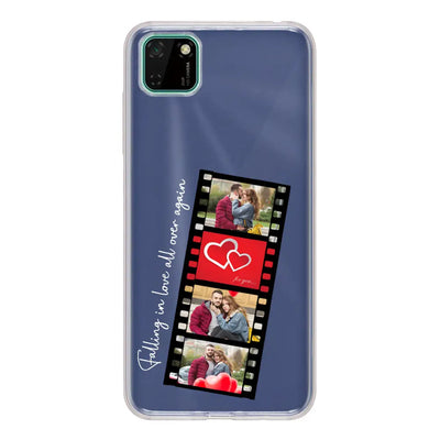 Huawei Y5p / Clear Classic Phone Case Custom Valentine Photo Film Strips, Phone Case - Huawei - Stylizedd
