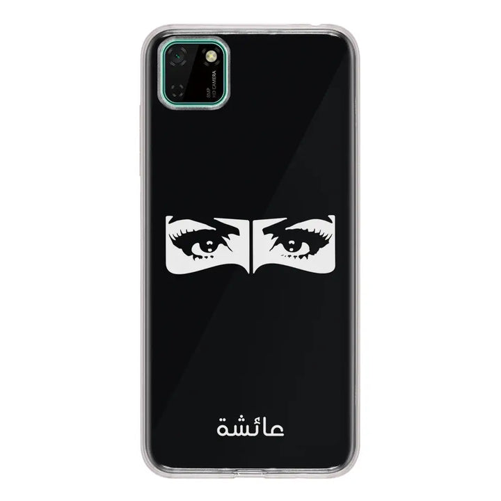 Huawei Y5p / Clear Classic Custom Name Niqabi Eye, Phone Case - Huawei - Stylizedd.com