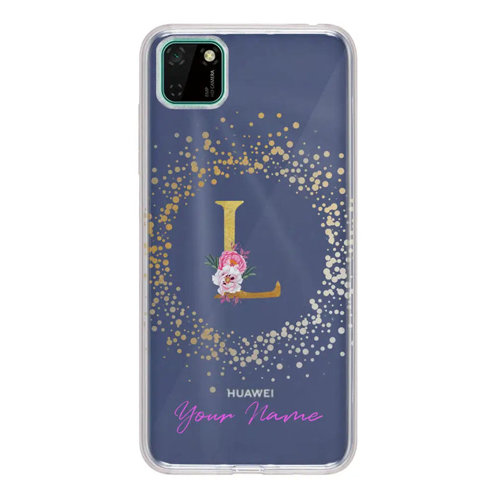 Huawei Y5p / Clear Classic Floral Initial Phone Case - Huawei - Stylizedd.com