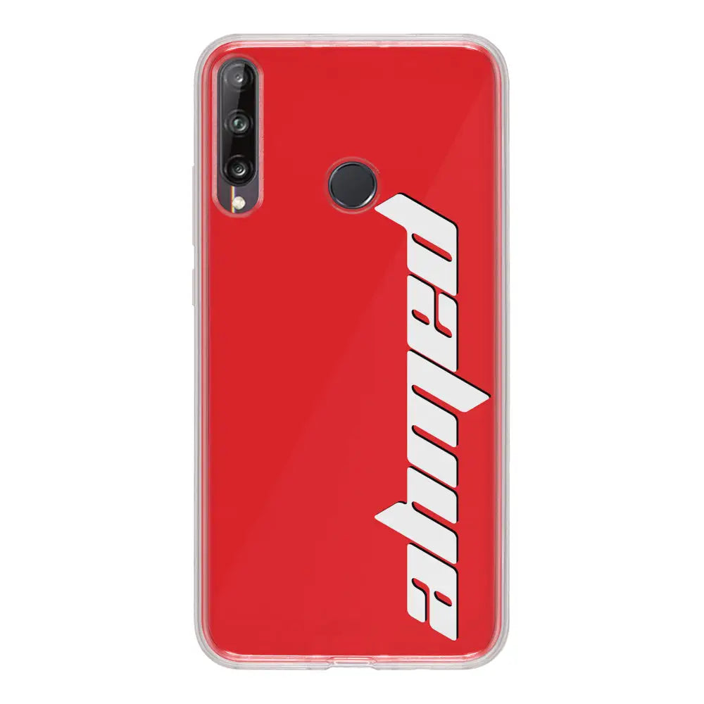 Huawei Y7p / Clear Classic Custom Text, Vertical Name Phone Case - Huawei - Stylizedd.com