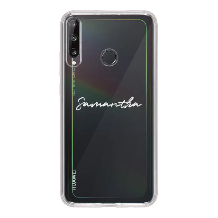 Huawei Y7p / Clear Classic Custom Text, My Name Phone Case - Huawei - Stylizedd.com