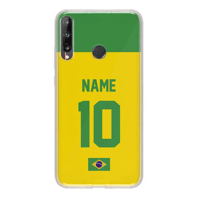 Huawei Y7p / Clear Classic Phone Case Personalized Football Jersey Phone Case Custom Name & Number - Huawei - Stylizedd