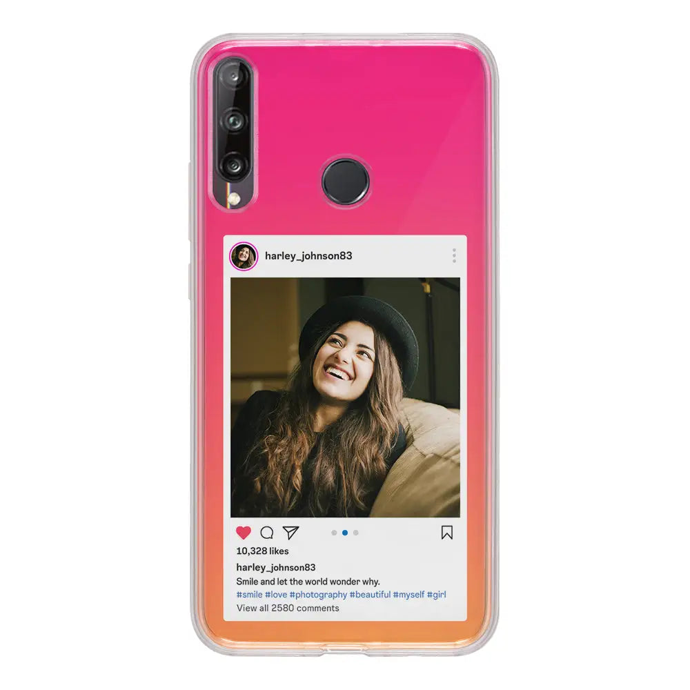 Huawei Y7p / Clear Classic Custom Photo Instagram Post Template, Phone Case - Huawei - Stylizedd.com