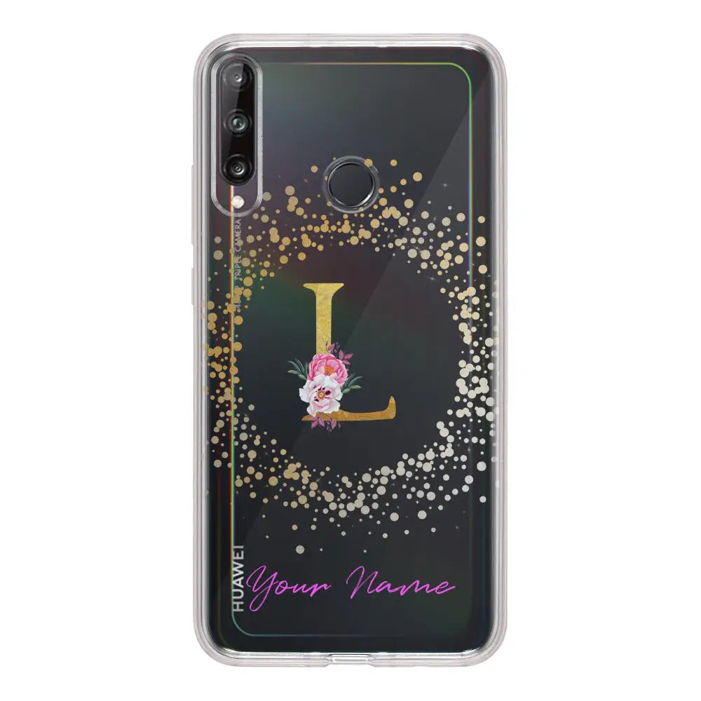 Huawei Y7p / Clear Classic Floral Initial Phone Case - Huawei - Stylizedd.com