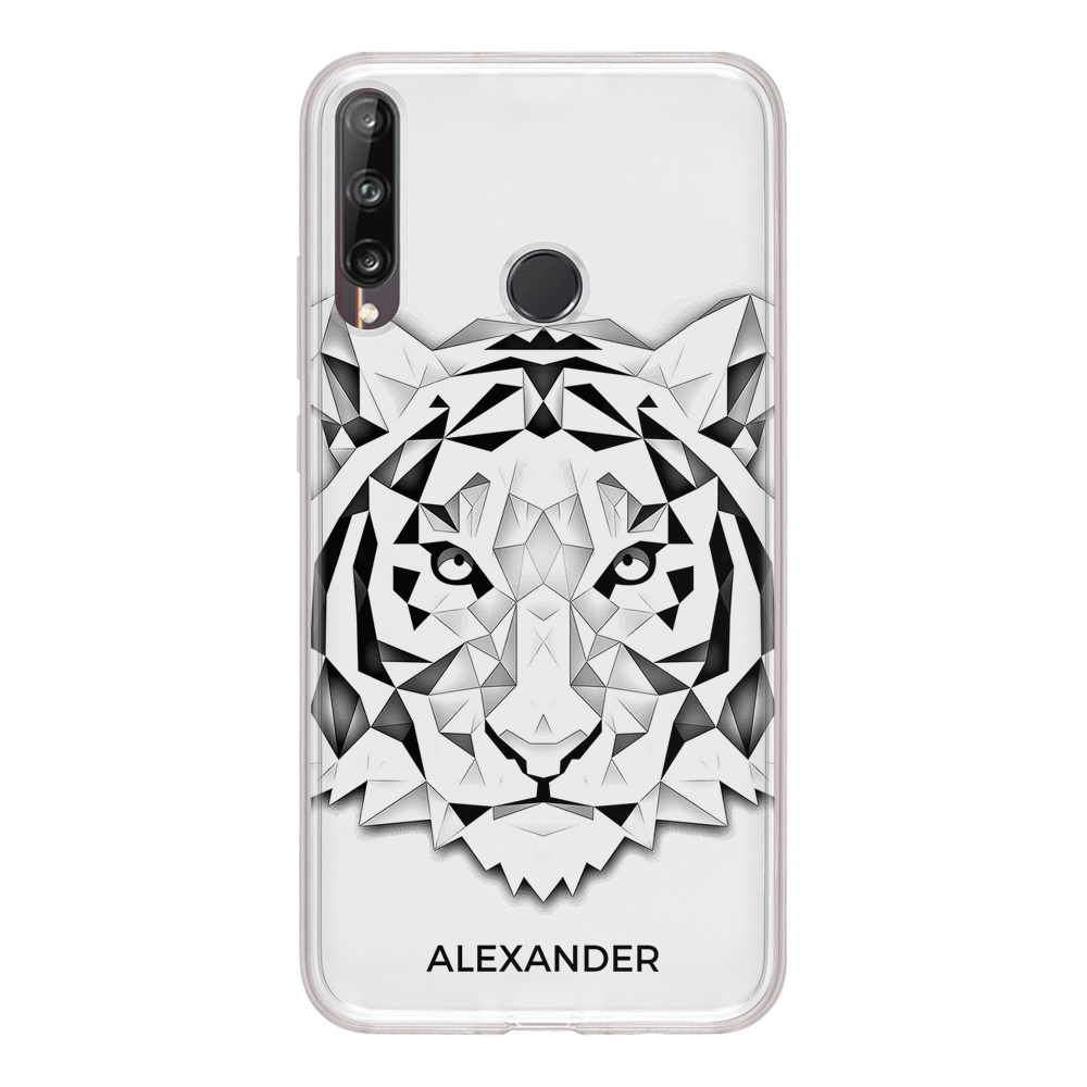 Huawei Y7p / Clear Classic Personalized Text Low Poly Art Design Animals, Phone Case - Huawei - Stylizedd.com