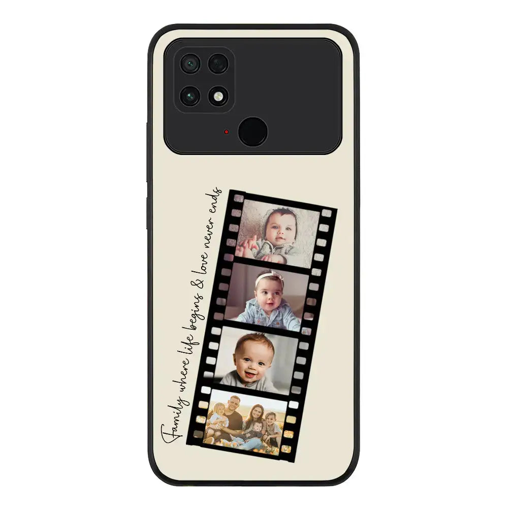 Custom Film Strips Personalised Movie Strip Phone Case - Poco - C40 / Rugged Black - Stylizedd
