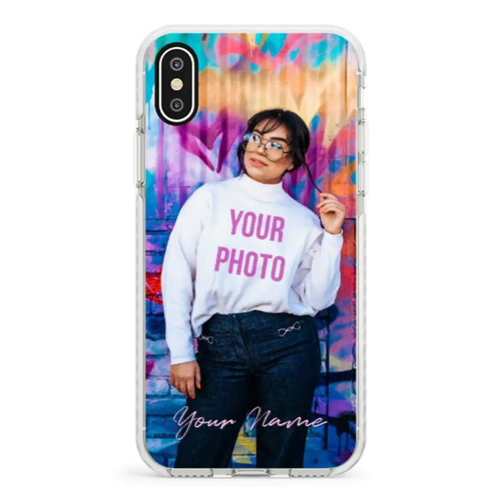 Apple iPhone X / iPhone XS / Impact Pro White Custom Photo, My Style Phone Case - Stylizedd.com